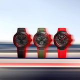 Tissot T Race Chronograph Black Dial Orange Rubber Strap Watch for Men - T141.417.37.051.02