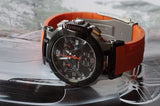 Tissot T Race Chronograph Black Dial Orange Rubber Strap Watch for Women - T048.217.27.057.00