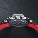 Tissot T Race Chronograph Black Dial Red Silicone Strap Watch For Men - T115.417.27.051.00