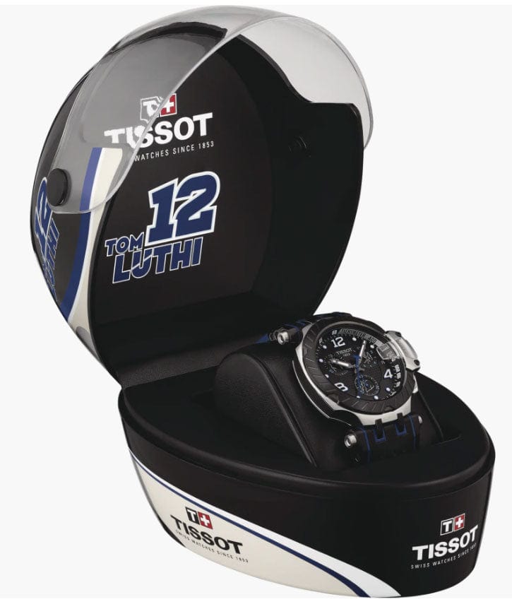 Tissot T Race Chronograph Blue Dial Blue Silicone Strap Watch For Men - T115.417.37.041.00