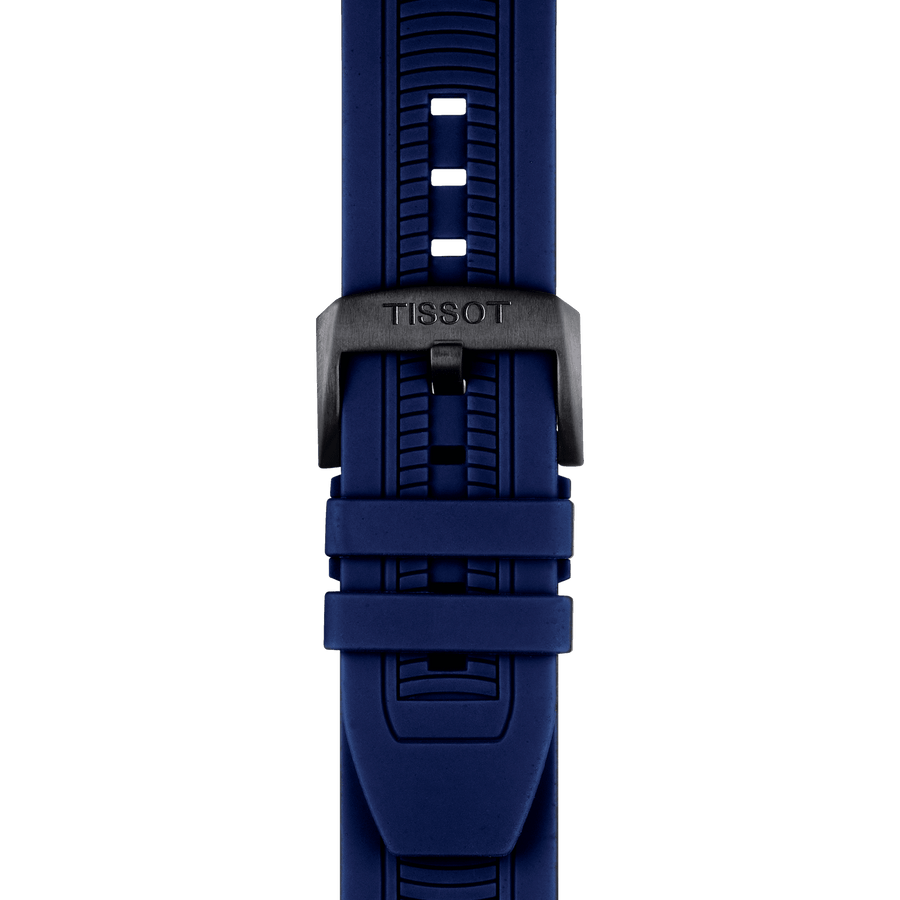 Tissot T Race Chronograph Blue Dial Blue Silicone Strap Watch For Men - T115.417.37.041.00