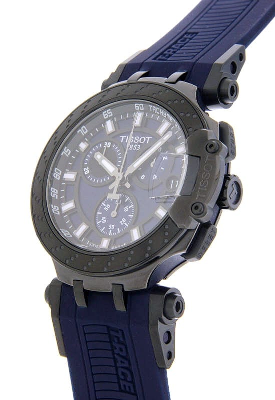 Tissot T Race Chronograph Blue Dial Blue Silicone Strap Watch For Men - T115.417.37.041.00