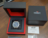 Tissot T Race Chronograph Blue Dial Silver Steel Strap Watch For Men - T141.417.11.041.00