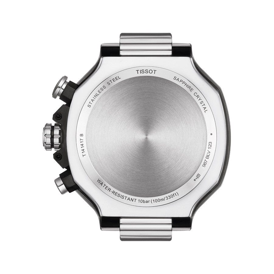Tissot T Race Chronograph White Dial Black Rubber Strap Watch For Men - T141.417.17.011.00