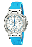 Tissot T Race Chronograph White Dial Brown Rubber Strap Watch for Women - T048.217.17.017.02