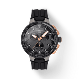 Tissot T Race Cycling Chronograph Black Dial Black Rubber Strap Watch For Men - T111.417.37.441.07