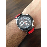 Tissot T Race Chronograph Black Dial Red Rubber Strap Watch for Men - T048.417.27.057.01