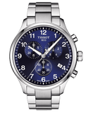 Tissot T Sport Chrono XL Classic Blue Dial Silver Steel Strap Watch For Men - T116.617.11.047.01
