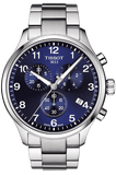 Tissot T Sport Chrono XL Classic Blue Dial Silver Steel Strap Watch For Men - T116.617.11.047.01