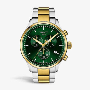 Tissot T Sport Chrono XL Classic Green Dial Two Tone Steel Strap Watch for Men - T116.617.22.091.00