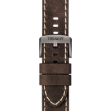 Tissot T Sport Chrono XL Green Dial Brown Leather Strap Watch For Men - T116.617.36.097.00