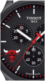 Tissot T Sport Chrono XL NBA Teams Special Chicago Bulls Edition Black Dial Black Leather Strap Watch for Men - T116.617.36.051.00