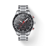 Tissot T Sport PRS 516 Chronograph Black Dial Silver Steel Strap Watch For Men - T100.417.11.051.01