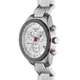 Tissot T Sport PRS 516 Chronograph White Dial Silver Steel Strap Watch For Men - T100.417.11.031.00