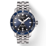 Tissot T Sport Seastar 1000 Powermatic Silicium Blue Dial Silver Steel Strap Watch For Men - T120.407.11.041.01