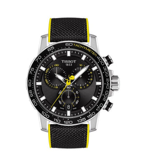 Tissot T Sport Supersport Chrono Tour De France Black Dial Black Nylon Strap Watch for Men - T125.617.17.051.00