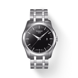 Tissot T Trend Couturier Chronograph Black Dial Silver Steel Strap Watch For Men - T035.410.11.051.00