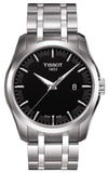 Tissot T Trend Couturier Chronograph Black Dial Silver Steel Strap Watch For Men - T035.410.11.051.00