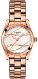 Tissot T Wave T Lady Mother of Pearl Dial Rose Gold Steel Strap Watch For Women - T112.210.33.111.00