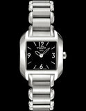 Tissot T Wave Black Dial Silver Steel Strap Watch for Women - T02.1.285.52