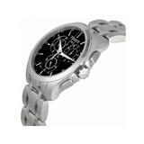 Tissot Couturier Chronograph Black Dial Silver Steel Strap Watch For Men - T035.617.11.051.00