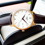 Tissot T Classic Tradition White Dial Brown Leather Strap Watch For Men - T063.610.36.037.00