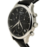 Tissot Tradition Chronograph Black Dial Black Leather Strap Watch For Men - T0636171605700