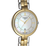 Tissot Flamingo Mother of Pearl Dial Two Tone Steel Strap Watch For Women - T094.210.22.111.01