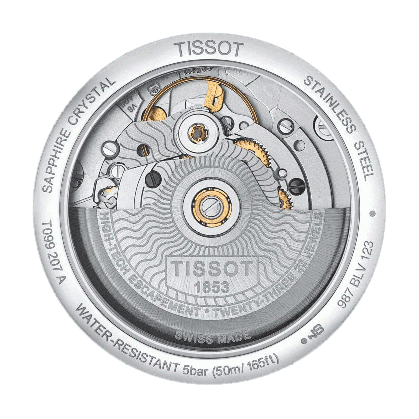 Tissot Chemin Des Tourelles Powermatic 80 Lady White Dial Silver Steel Strap Watch For Women - T099.207.11.037.00