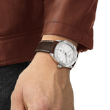 Tissot PR 100 Sport Silver Dial Brown Leather Strap Watch For Men - T101.610.16.031.00