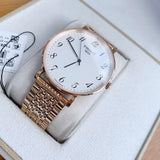 Tissot T Classic Everytime White Dial Rose Gold Mesh Bracelet Watch for Men - T109.610.33.032.00