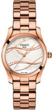 Tissot T Wave T Lady Mother of Pearl Dial Rose Gold Steel Strap Watch For Women - T112.210.33.111.00