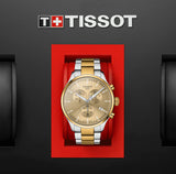 Tissot T Sport Chrono XL Classic Gold Dial Two Tone Steel Strap Watch for Men - T116.617.22.021.00