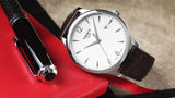 Tissot T Classic Tradition White Dial Brown Leather Strap Watch For Men - T063.610.16.037.00