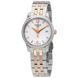 Tissot T Classic Tradition Lady White Dial Two Tone Steel Strap Watch For Women - T063.210.22.037.01