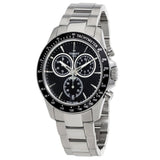 Tissot V8 Quartz Chronograph Black Dial Silver Steel Strap Watch For Men - T106.417.11.051.00