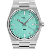 Tissot PRX Quartz Light Green Dial Silver Steel Strap Watch for Men - T137.410.11.091.01