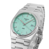 Tissot PRX Quartz Light Green Dial Silver Steel Strap Watch for Men - T137.410.11.091.01