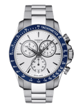 Tissot V8 Quartz T Sport Chronograph White Dial Silver Steel Strap Watch For Men - T106.417.11.031.00