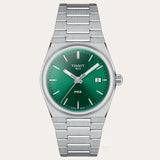 Tissot PRX Quartz Green Dial Steel Silver Steel Strap Watch for Men - T137.410.11.081.00