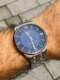 Tissot Chemin Des Tourelles Powermatic 80 Blue Dial Silver Steel Strap Watch for Men - T099.407.11.048.00