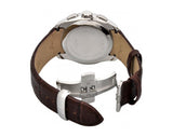 Tissot Couturier Chronograph White Dial Brown Leather Strap Watch For Men - T035.617.16.031.00