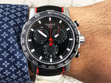 Tissot Supersport Vuelta Special Edition Chrono Black Dial Black Nylon Strap Watch for Men - T125.617.17.051.01