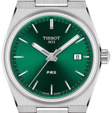 Tissot PRX Quartz Green Dial Silver Steel Strap Watch for Women - T137.210.11.081.00