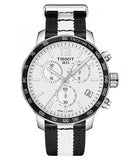 Tissot Quickster Chronograph NBA San Antonio Spurs Edition White Dial Two Tone NATO Strap Watch for Men - T095.417.17.037.07