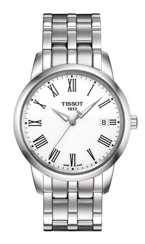 Tissot T Classic Dream White Dial Silver Steel Strap Watch For Men - T033.210.11.013.00