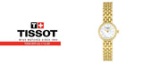 Tissot T-Lady Lovely Mother of Pearl Dial Gold Steel Strap Watch For Women - T058.009.63.116.00