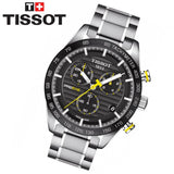 Tissot PRS 516 Chronograph Black Dial Silver Steel Strap Watch For Men - T100.417.11.051.00