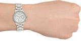 Guess Mini Sunrise Chronograph Quartz Silver Dial Silver Steel Strap Watch For Women - W0623L1