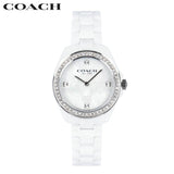 Coach Preston Mother of Pearl Dial White Steel Strap Watch for Women - 14503661